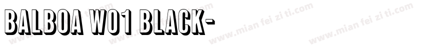 Balboa W01 Black字体转换